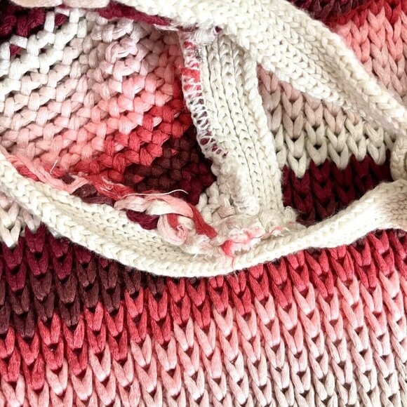 Zara Blogger Favorite Striped Knit Red Summer Maxi Dress Size M - Picture 9 of 11